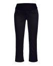 Made in Italy BLACK CAPRI Black Maternity Pants in Stretch Cotton